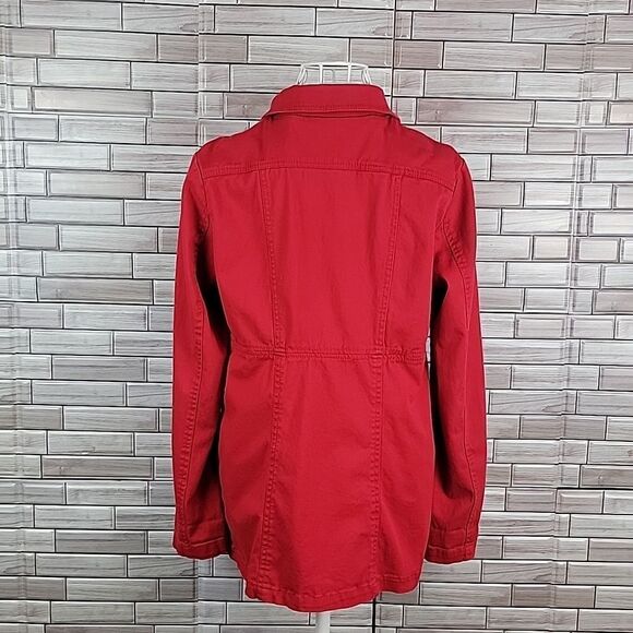 H&M red canvas jacket Juniors size 14 - Picture 7 of 12